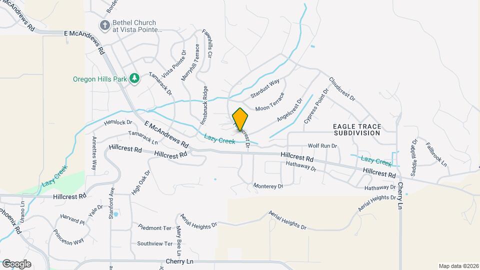 1303 Highcrest Dr Mapa y Detalles de la Ubicación