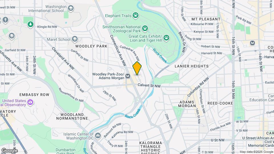 2624 Woodley Place Northwest, Unit Apt b Map and Location Details