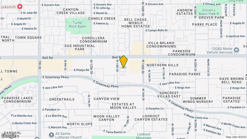 16825 N 14th St Map and Location Details