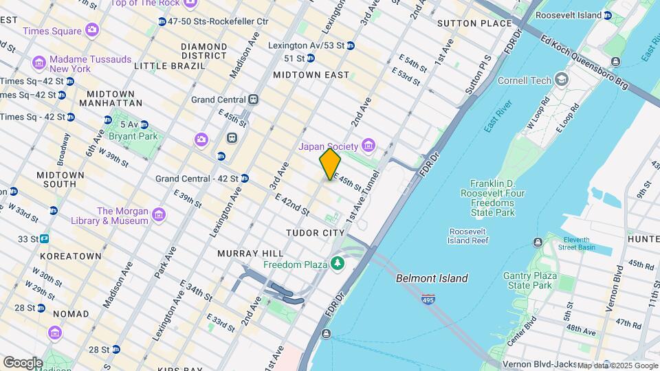 305 E 44th St Mapa y Detalles de la Ubicación