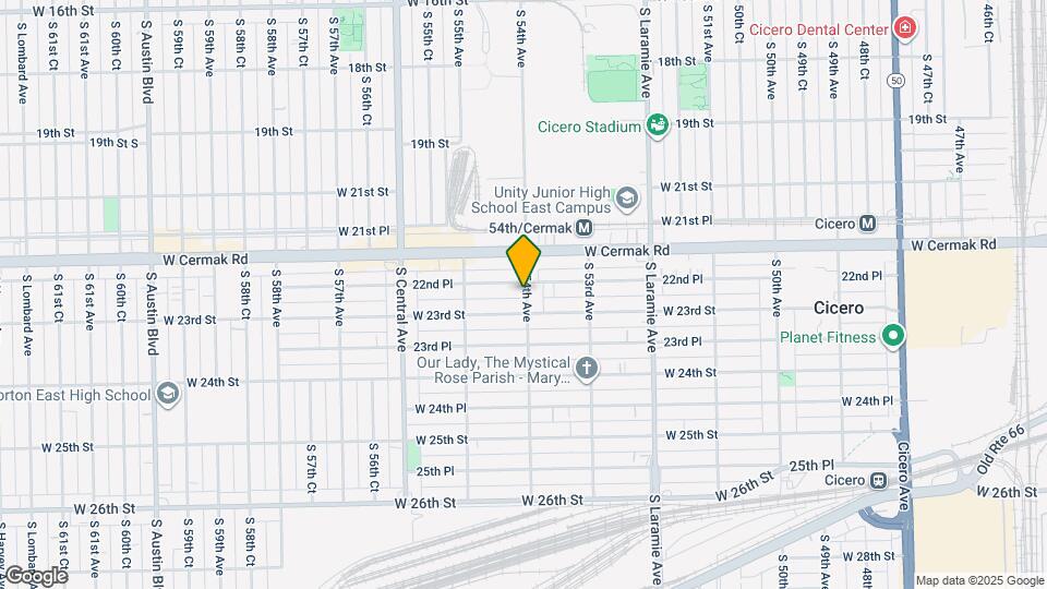 5401 W 22nd Pl Map and Location Details