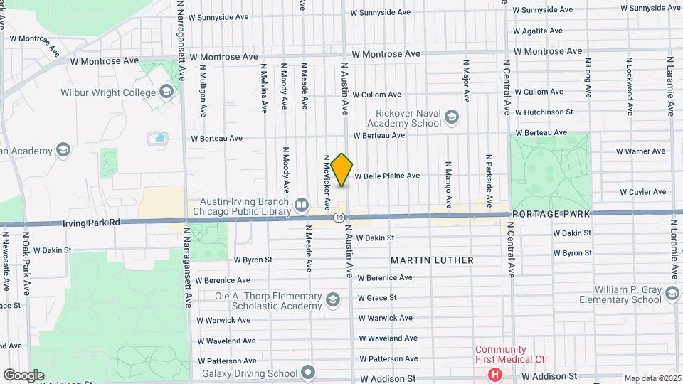 4036 N Austin Ave, Unit 1 Map and Location Details