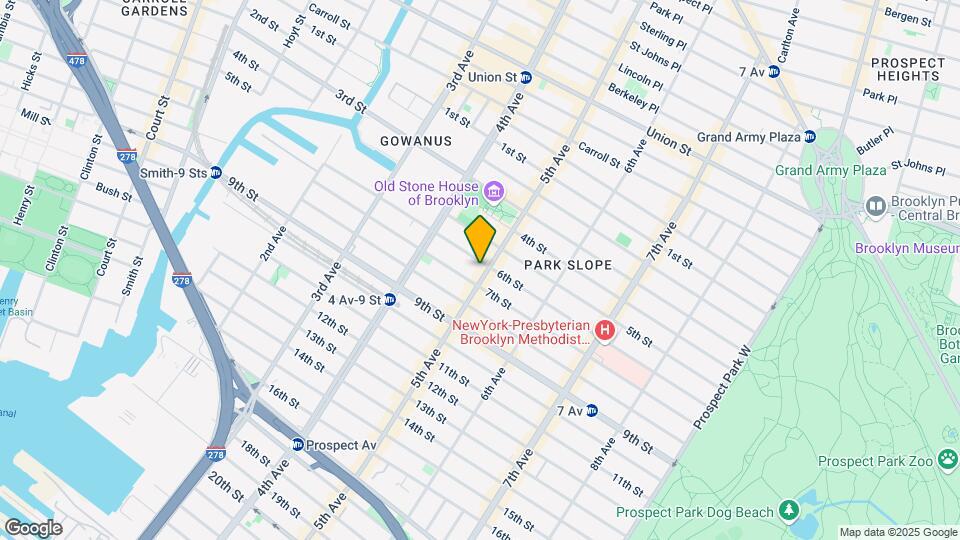 Prime Park Slope Retail Map and Location Details