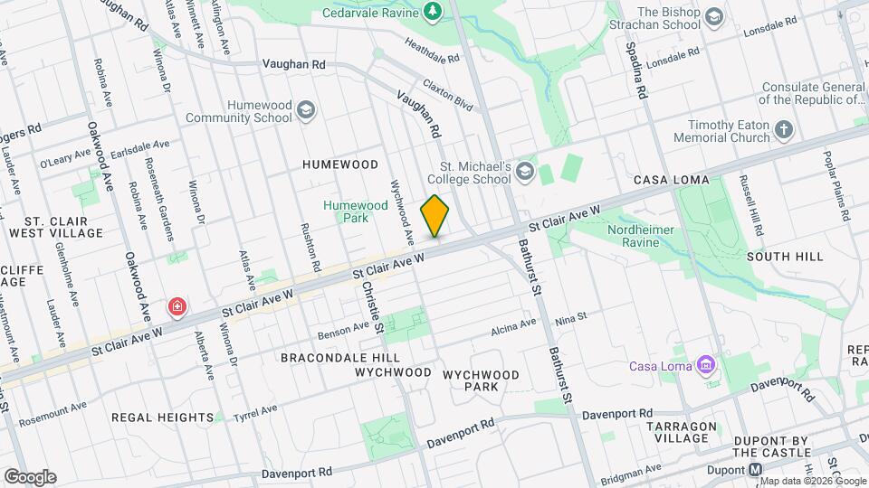 574 St Clair Ave W Map and Location Details