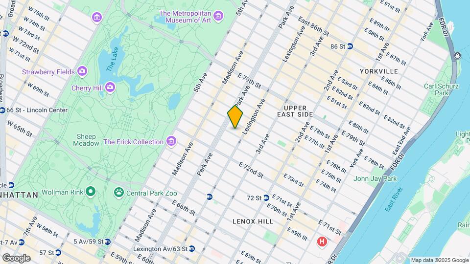 125 E 74th St Mapa y Detalles de la Ubicación