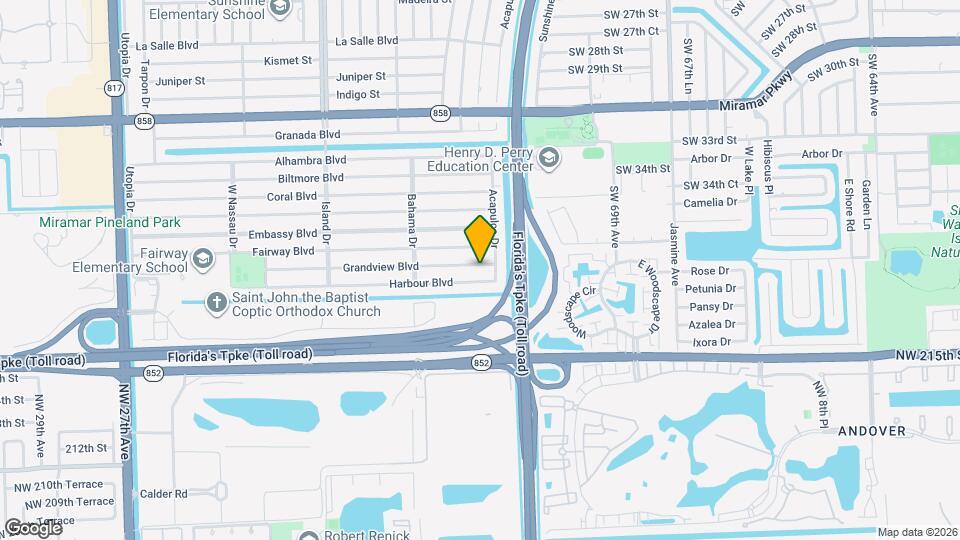 7140 Grandview Blvd Map and Location Details