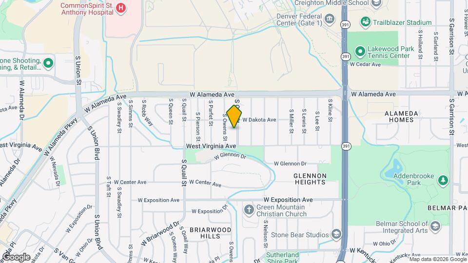 455 S Oak St Map and Location Details