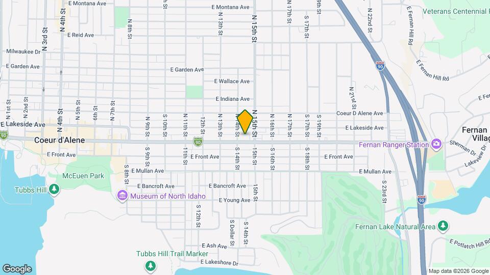 1411 E Sherman Ave Mapa y Detalles de la Ubicación