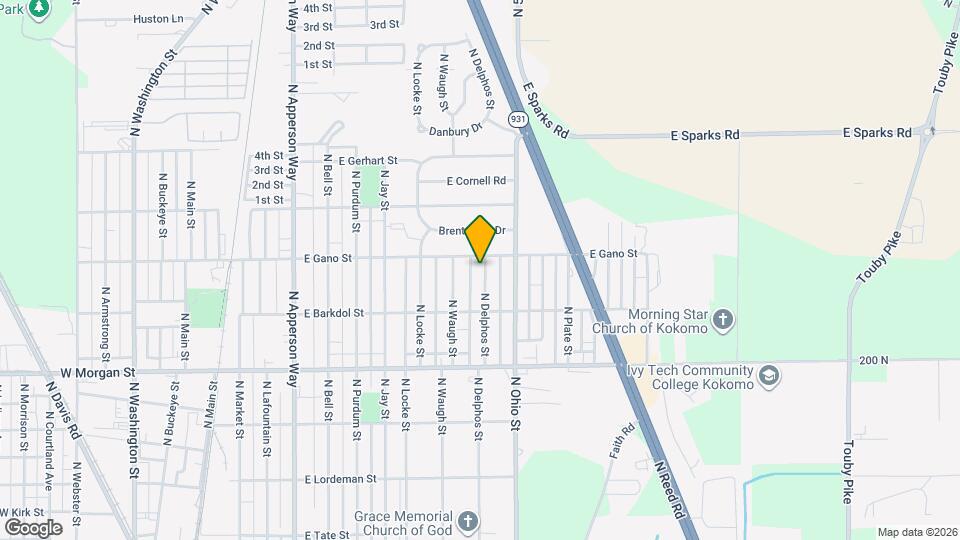 2323 N Delphos St Map and Location Details