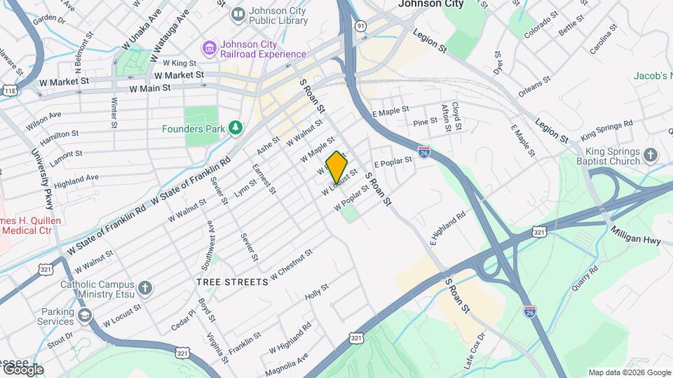 201 W Locust St, Unit 201 West Locust Street Mapa y Detalles de la Ubicación