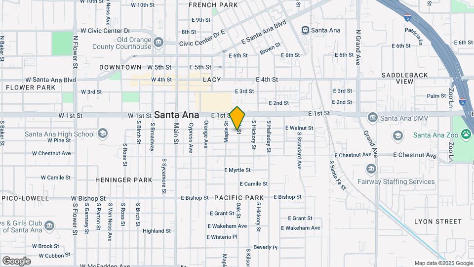 422 E Walnut St Map and Location Details