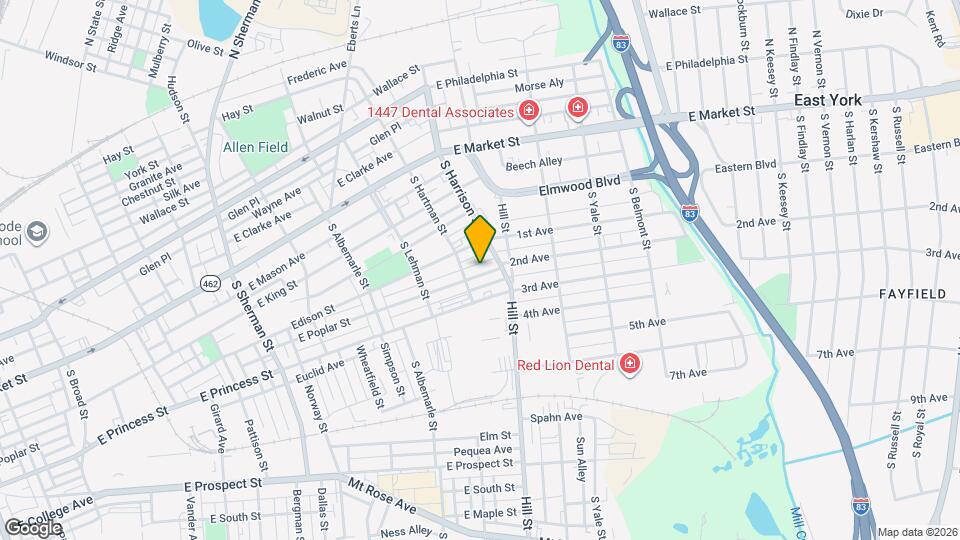 1217 E Poplar St Map and Location Details