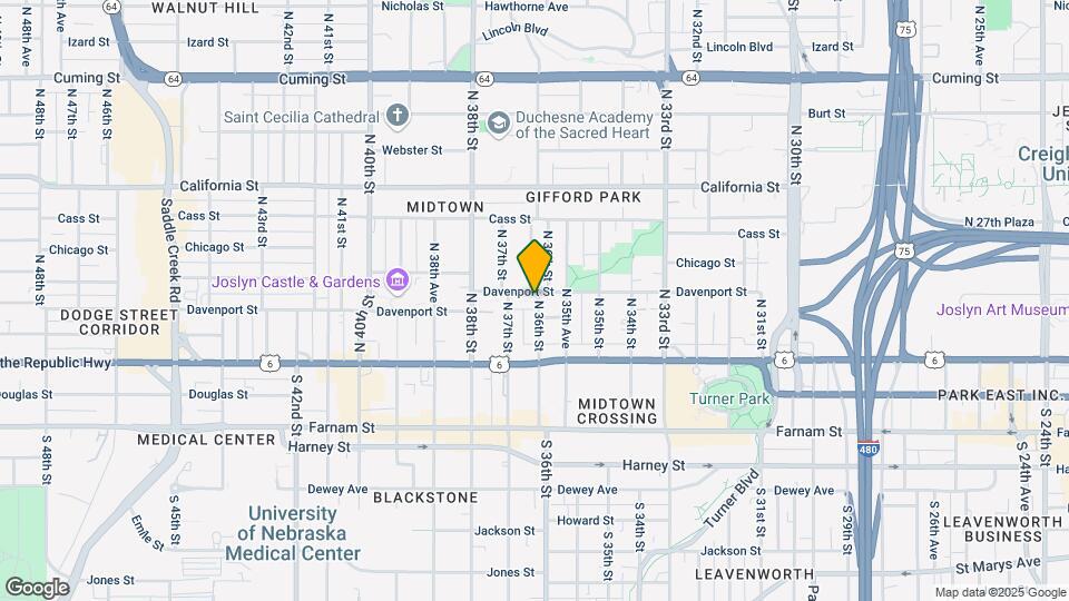 3601 Davenport St Map and Location Details