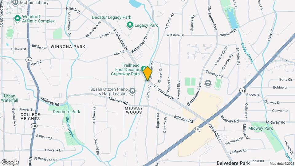 1213 Carter Rd Map and Location Details