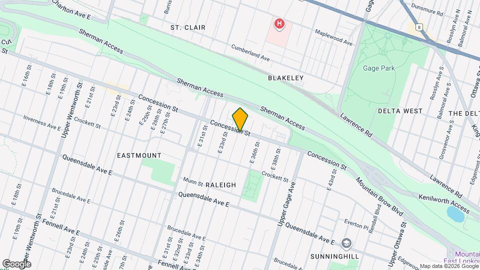 832 Concession St Map and Location Details