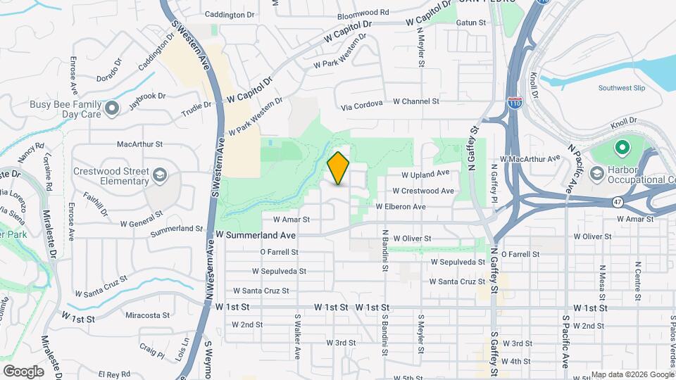 1133 W Crestwood Ave Map and Location Details