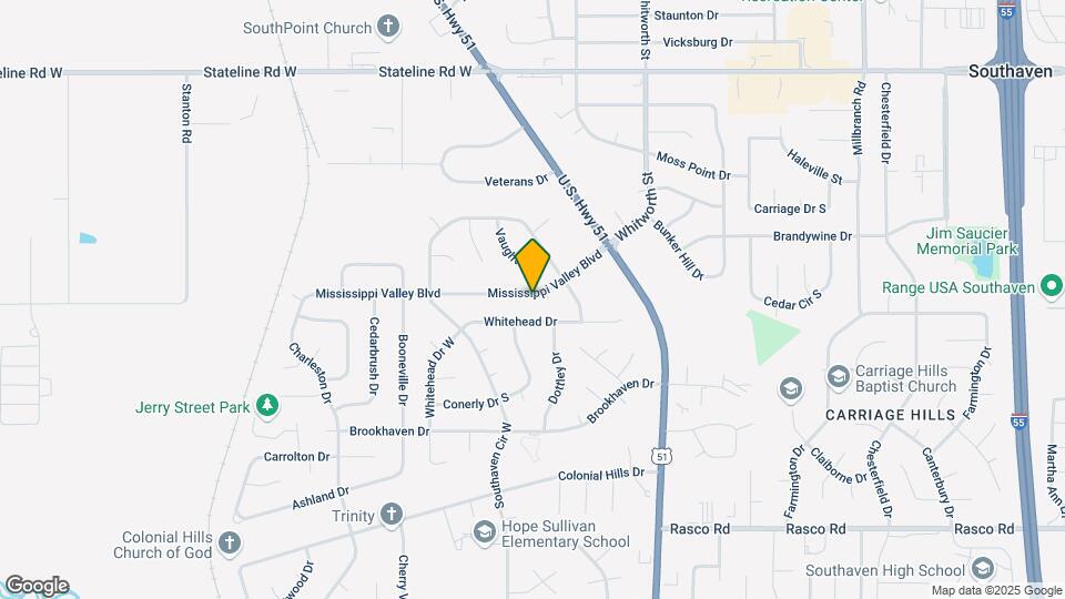 1743 Mississippi Valley Blvd Map and Location Details