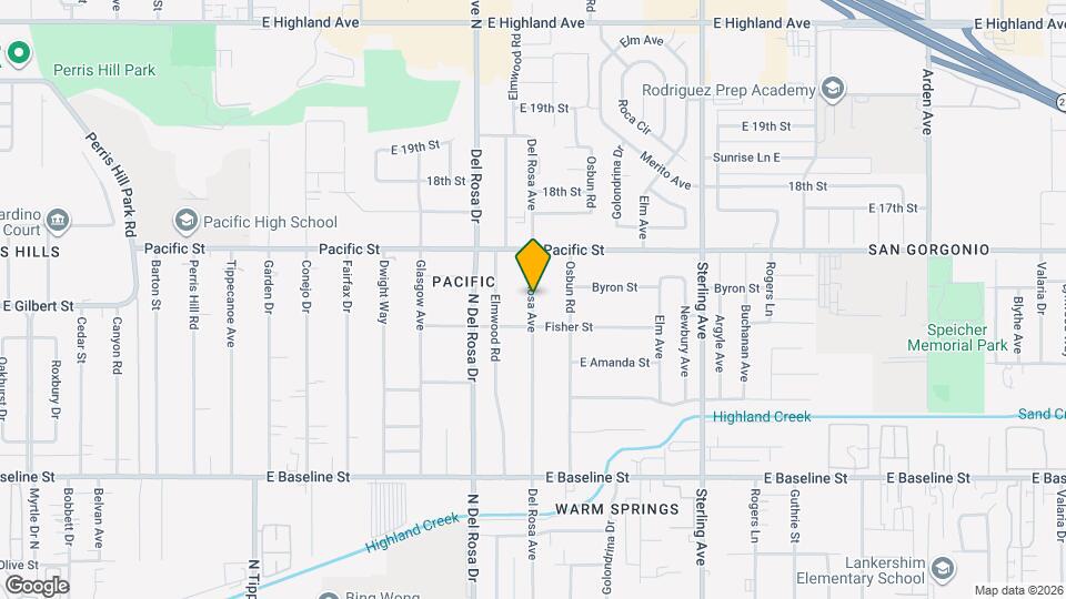 6989 Del Rosa Ave Map and Location Details