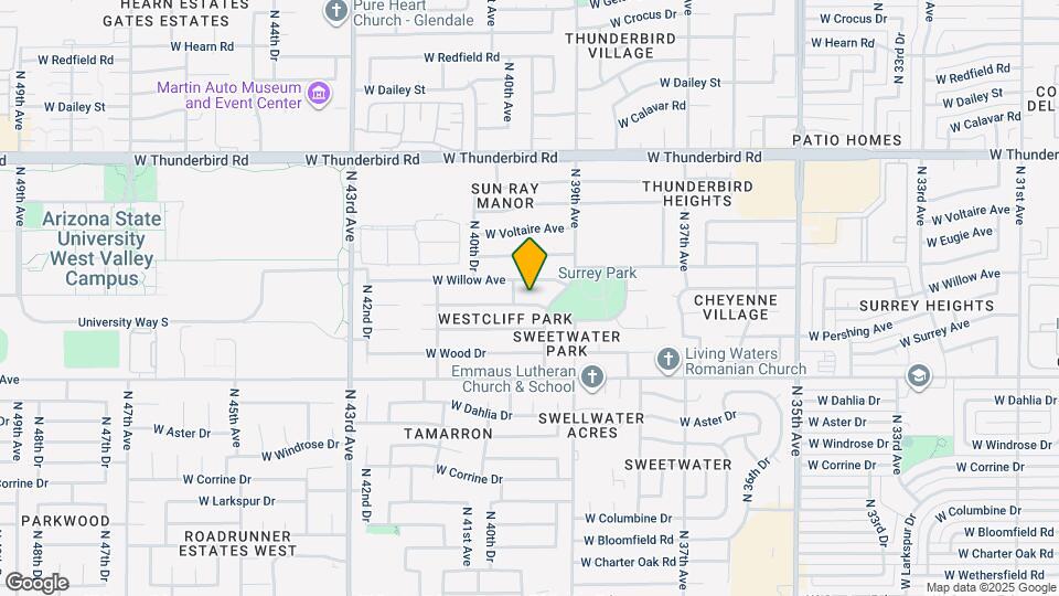 3912 W Pershing Ave Map and Location Details