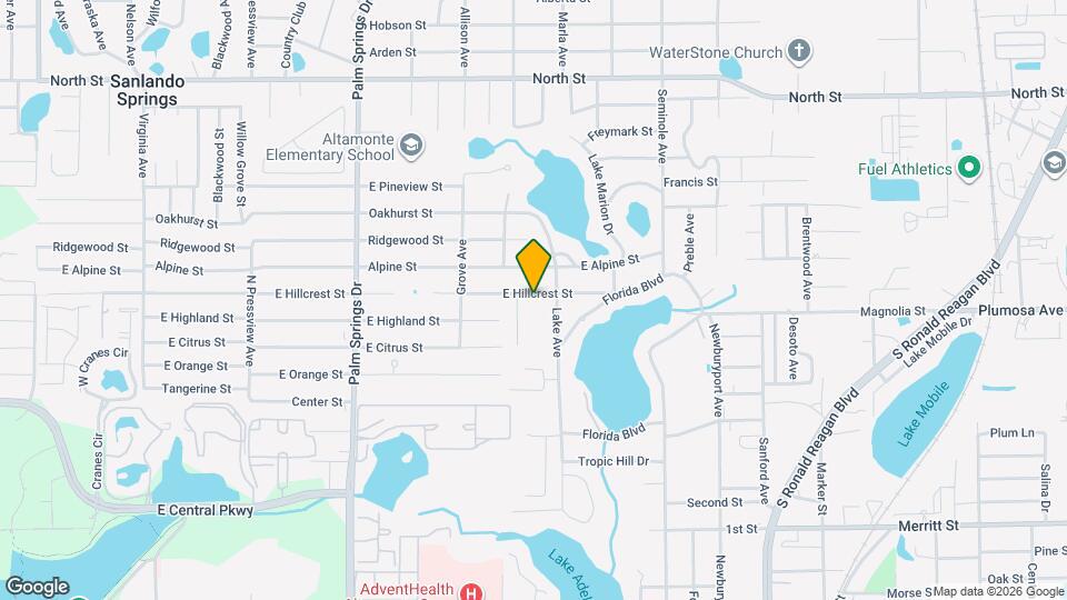 644 E Hillcrest St Map and Location Details