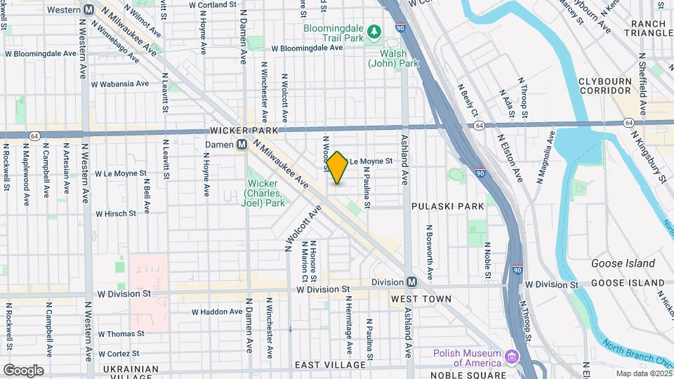 1746 W Beach Ave, Unit 1F Map and Location Details