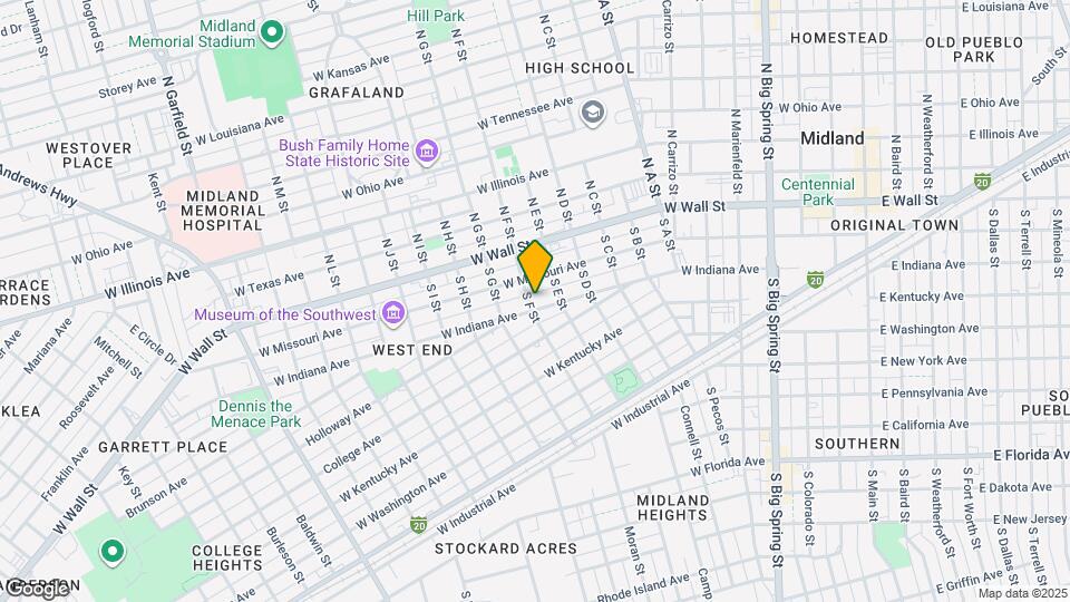 1210 W Indiana Ave Map and Location Details