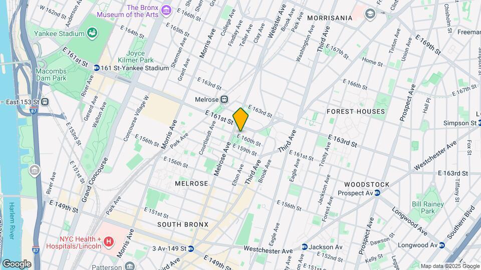 415 E 160th St Map and Location Details