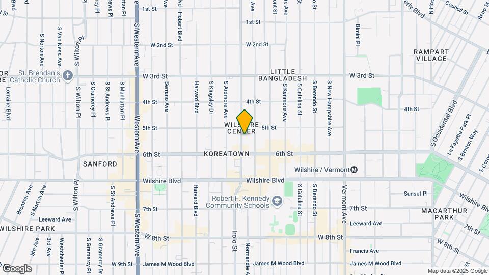 522 S Normandie Ave Map and Location Details