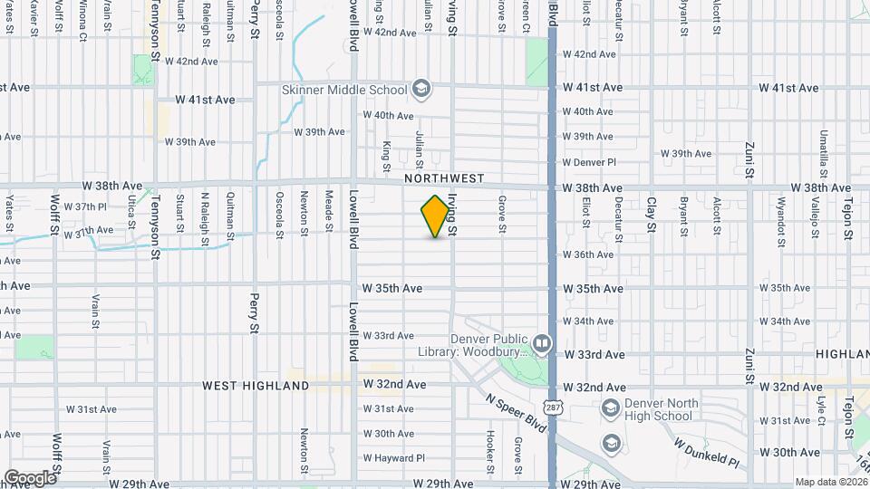 3334 W 37th Ave Mapa y Detalles de la Ubicación