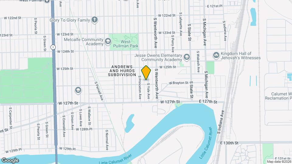 12552 S Yale Ave Map and Location Details