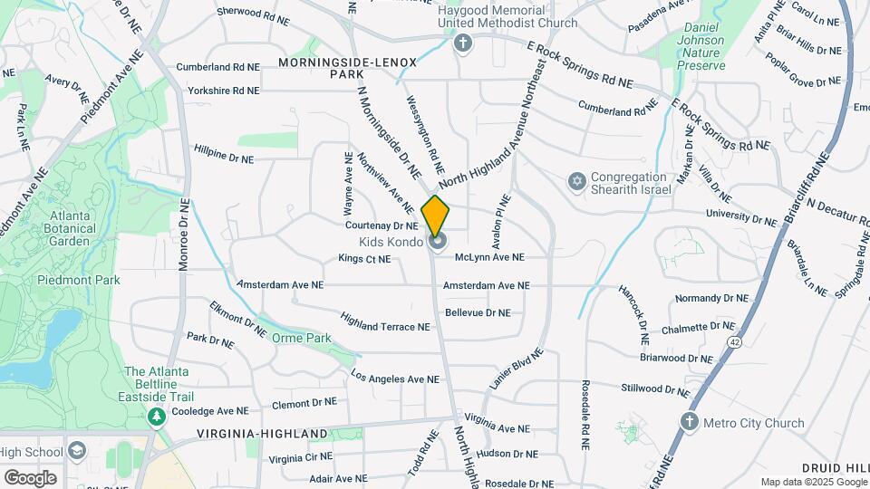 1265 N Highland Ave NE Map and Location Details
