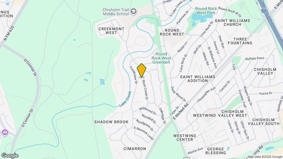 1602 Rock Creek Dr Map and Location Details
