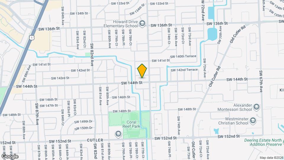 7745 SW 144th St Map and Location Details