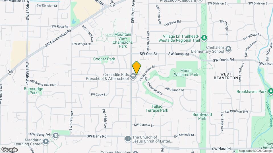 16960 SW Ferrelo Pl Map and Location Details