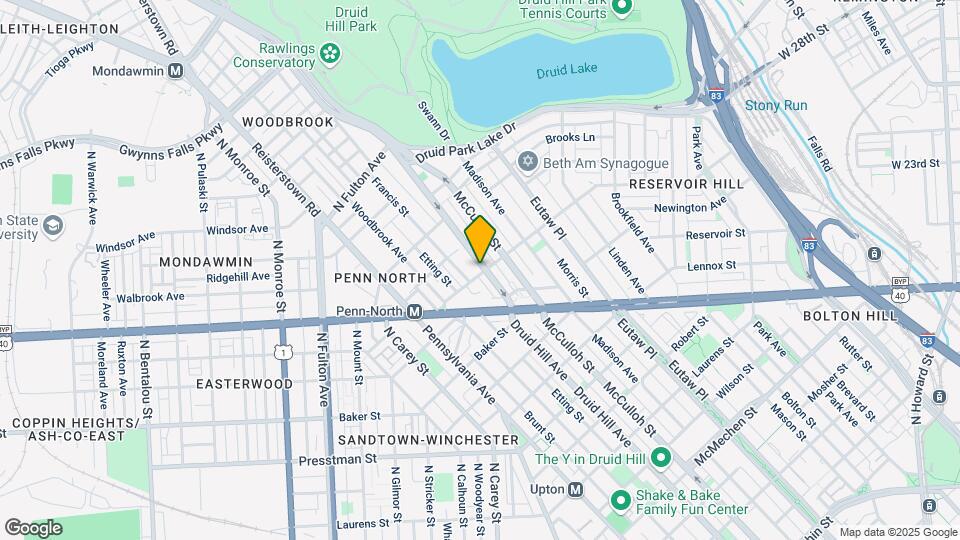 2404 Druid Hill Ave Map and Location Details