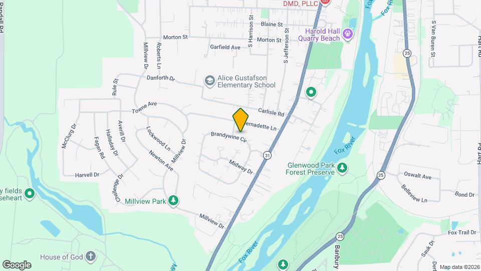 1257 Brandywine Cir Map and Location Details