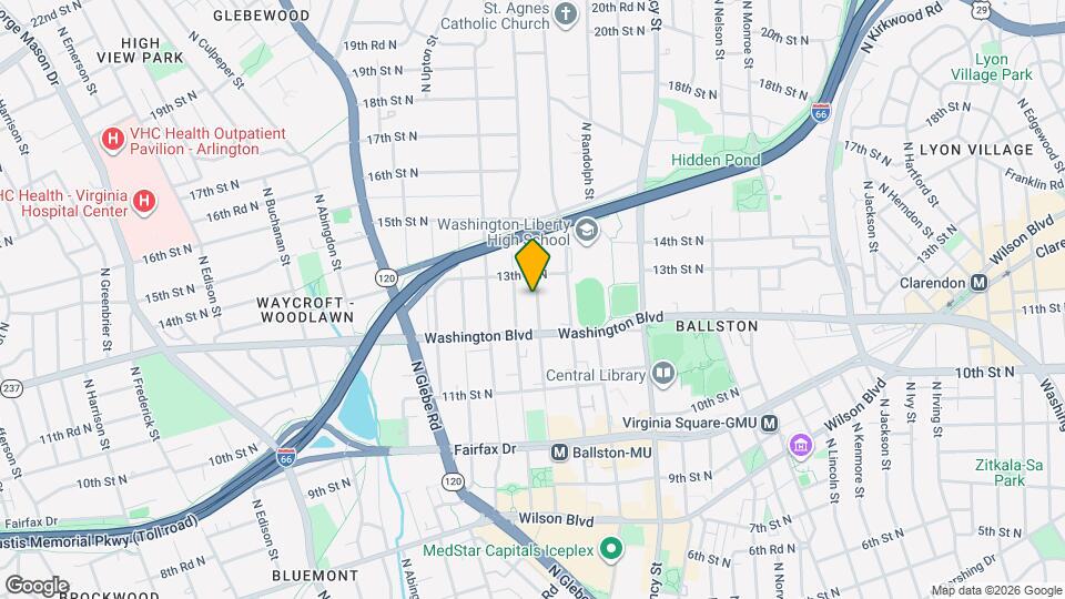 1228 N Stuart St Map and Location Details