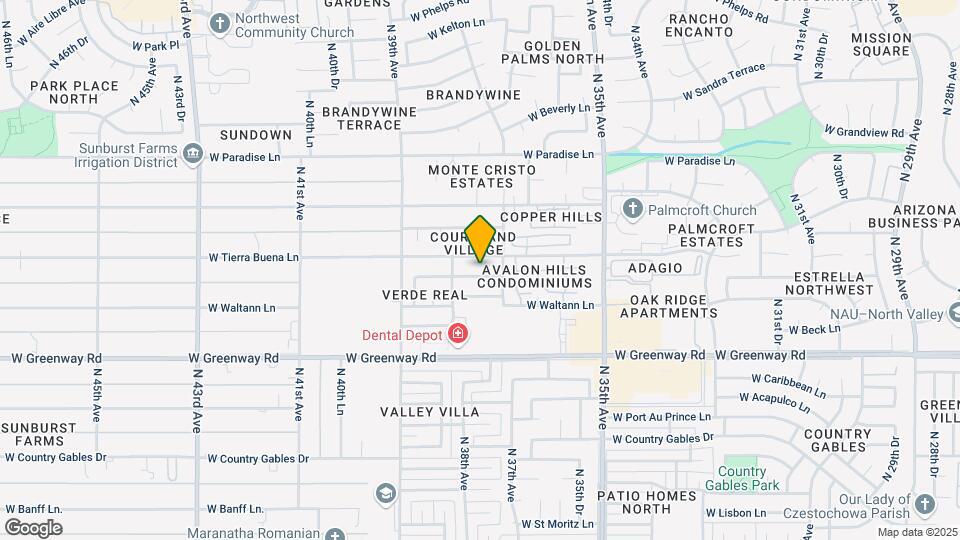 3724 W Carol Ann Way Map and Location Details