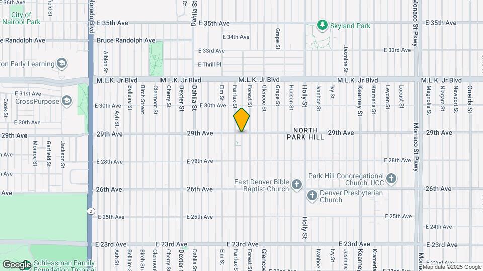 5100 E 29th Ave Map and Location Details