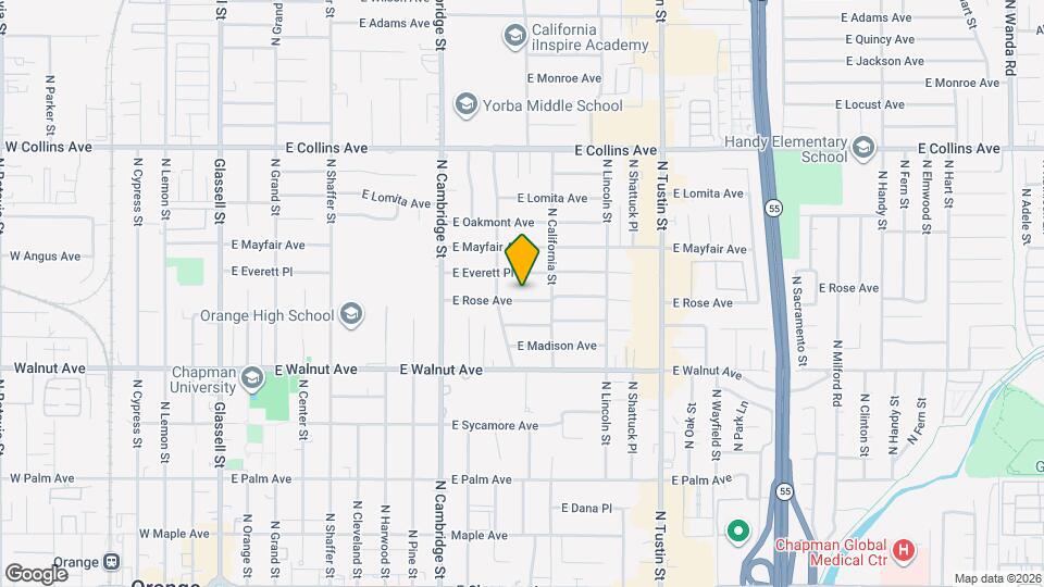 1143 E Rose Ave Map and Location Details