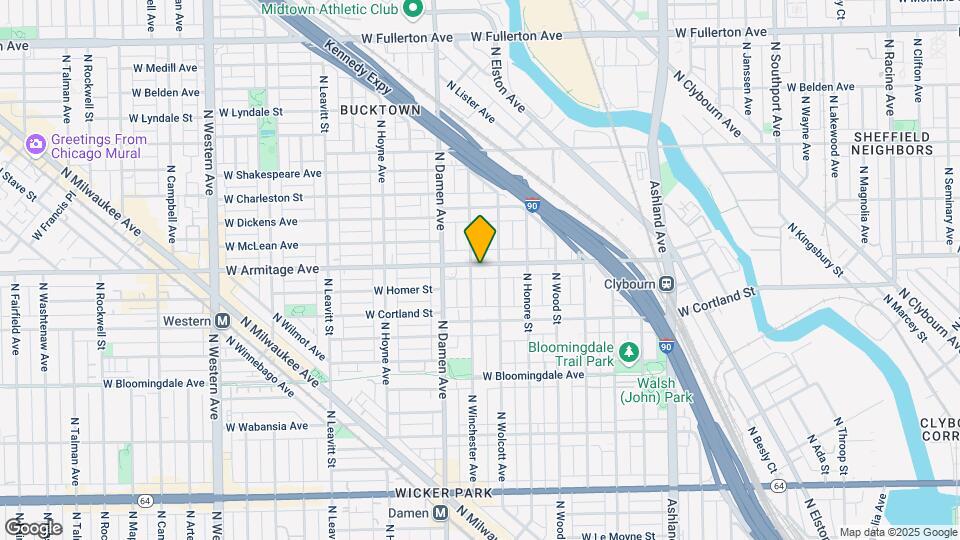 1919 W Armitage Ave Map and Location Details