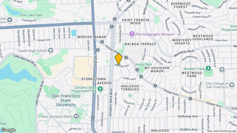 155 Paloma Ave Map and Location Details