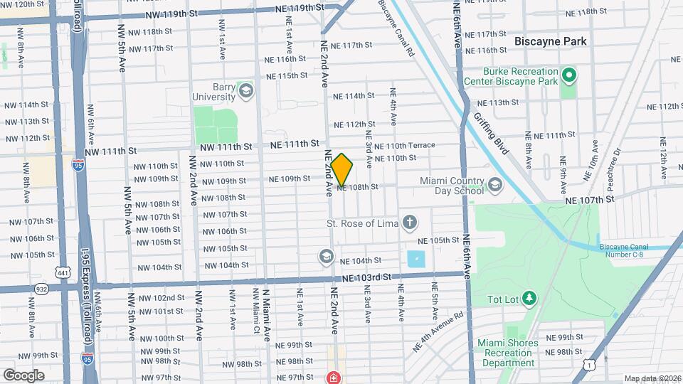 10780 NE 2nd Ct Map and Location Details