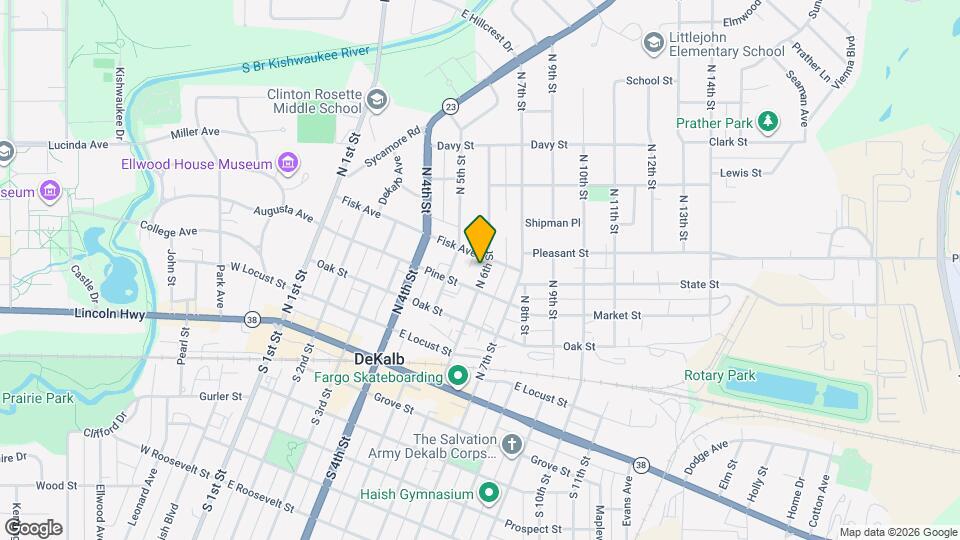 419 N 6th St Map and Location Details