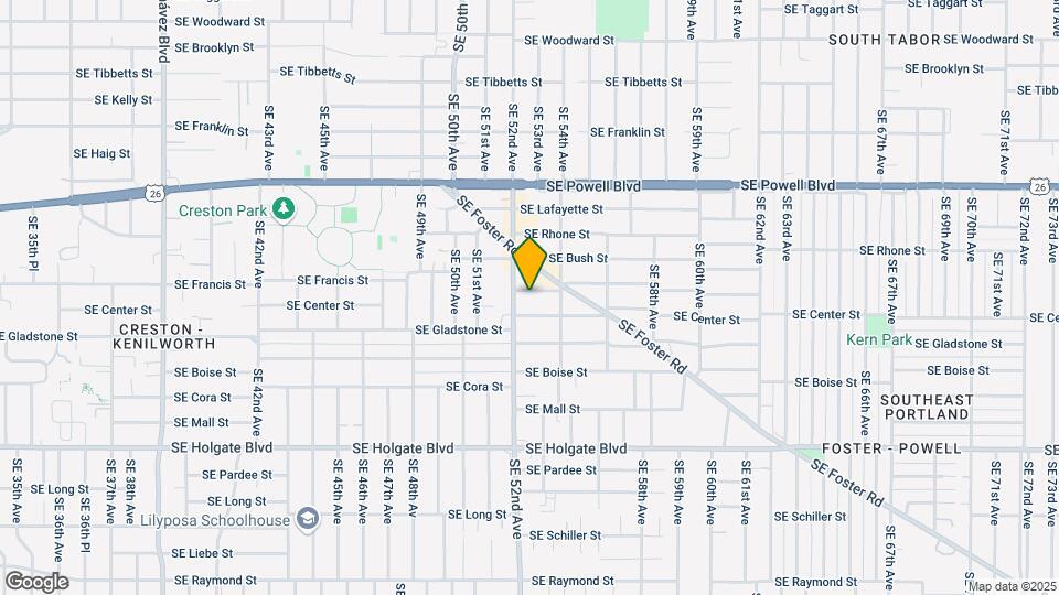 5220 SE Francis St Map and Location Details