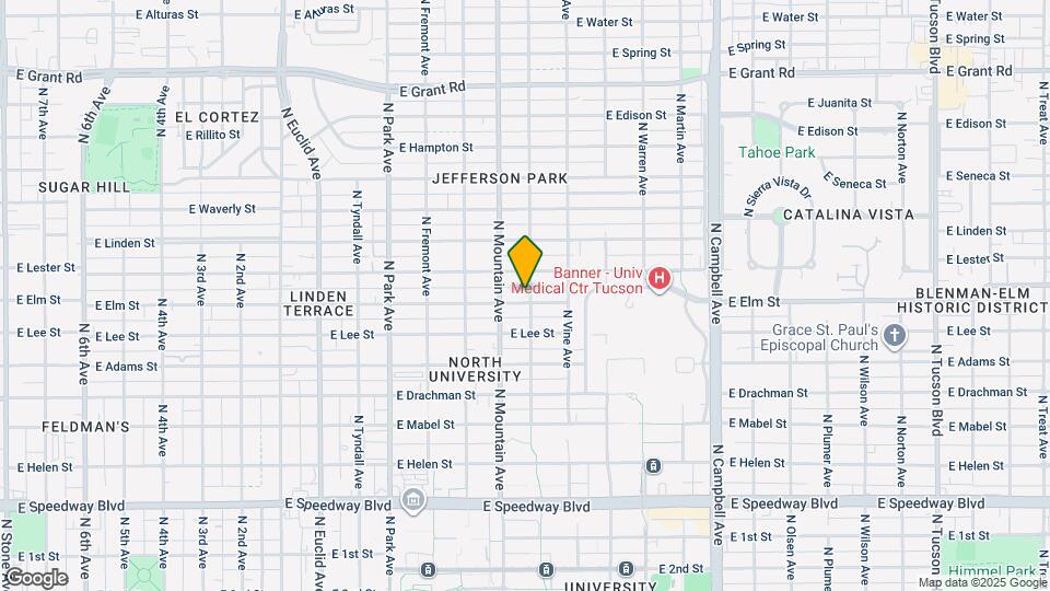 1715 N Highland Ave Map and Location Details