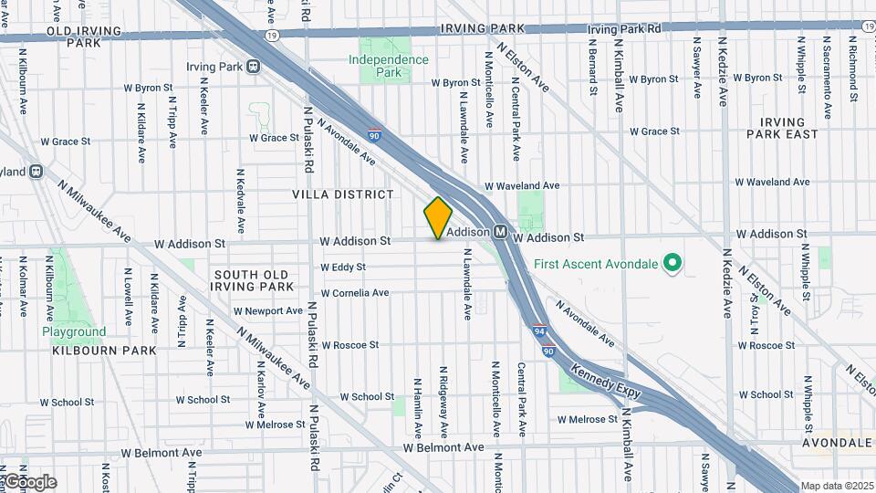 3733 W Addison St, Unit 2 Map and Location Details