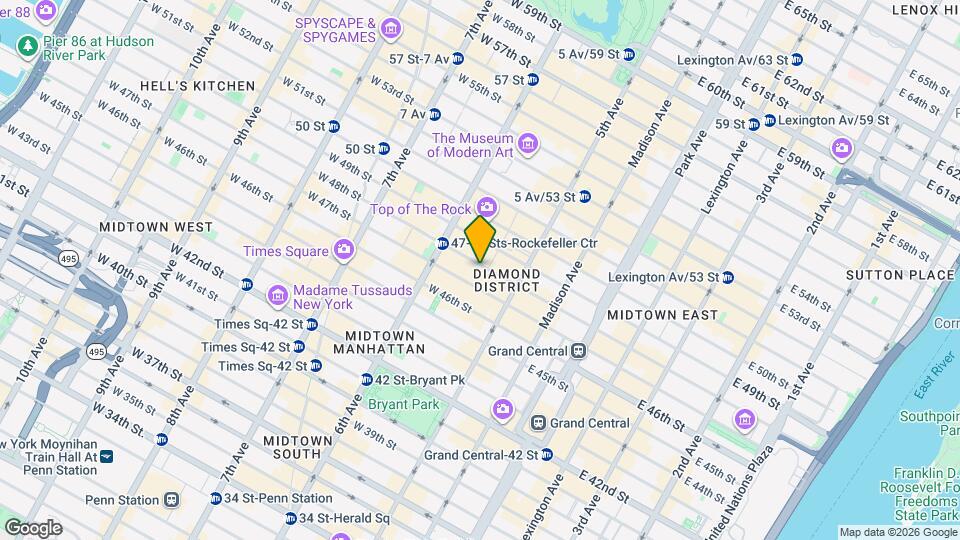 28 W 48th St Map and Location Details