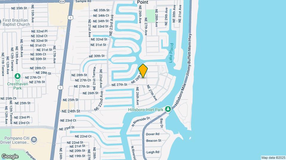 2632 NE 27th Ct Map and Location Details