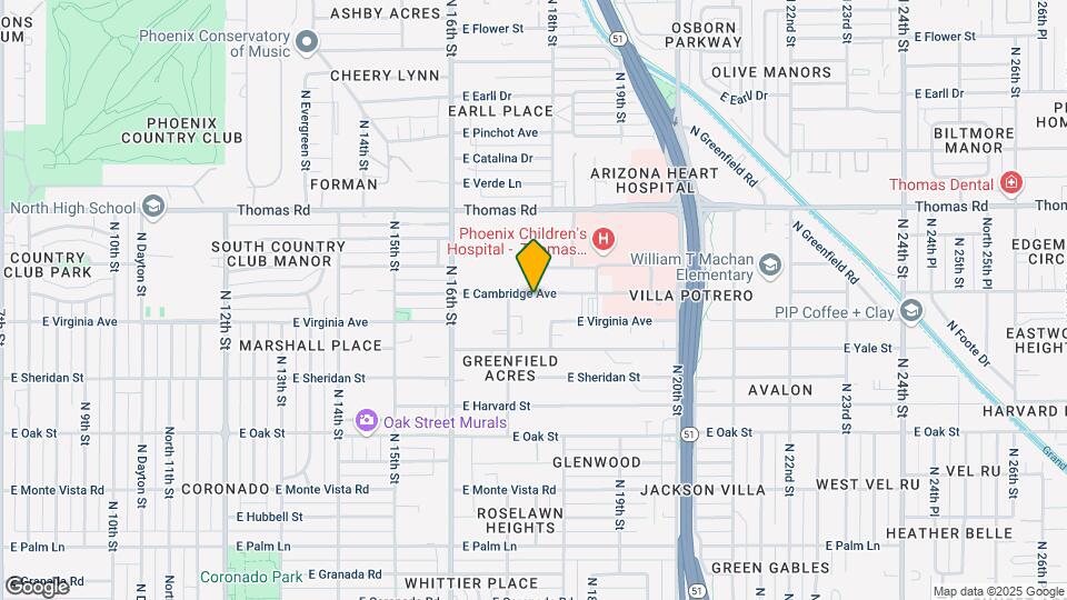 1725 E Cambridge Ave-Unit -107 Map and Location Details
